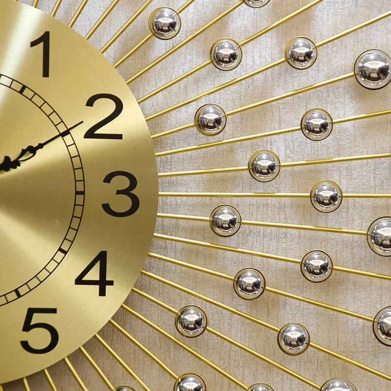 Sunburst Wall Clock – Radiant Design for Stylish Interiors
